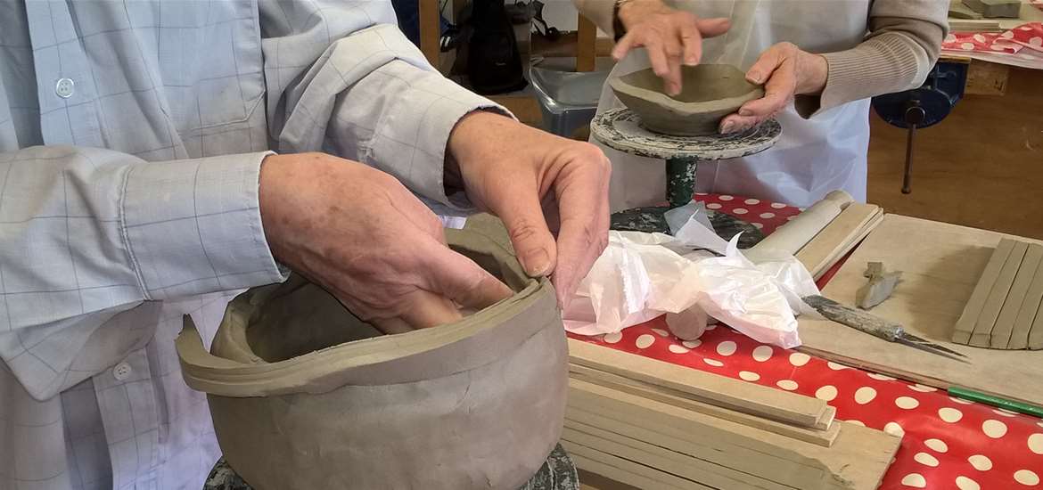 clay workshop ceramics shaping hands